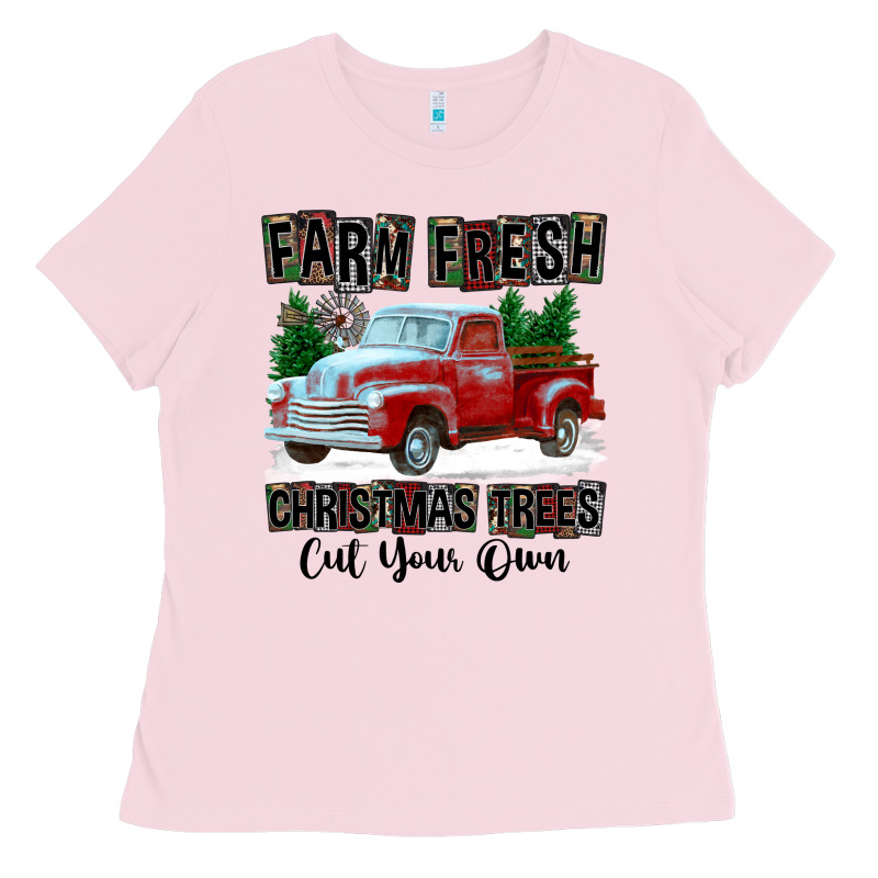 Farm Fresh Christmas Trees Cut Your Own Ladies Tee by FaDigitalArtStudio | Teevron