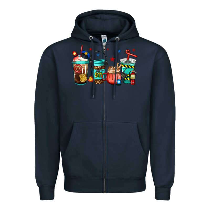 911 Police Firefighter Dispatcher Zipper Hoodie by Jasminsmagicworld | Teevron