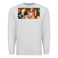 Dove Grey Farm animals with aztec Premium Sweatshirt - RanaPortraitStore