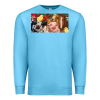 Ocean Blue Farm animals with aztec Premium Sweatshirt - RanaPortraitStore