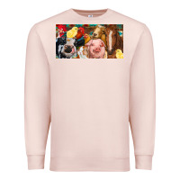 Pale Pink Farm animals with aztec Premium Sweatshirt - RanaPortraitStore