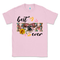 Bubblegum Pink best mom ever with cow Classic Tee - Artiststas