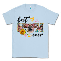 Dusty Blue best mom ever with cow Classic Tee - Artiststas