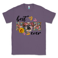Lavender best mom ever with cow Classic Tee - Artiststas