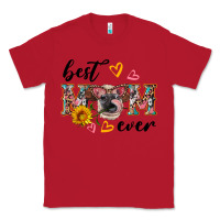 Red best mom ever with cow Classic Tee - Artiststas