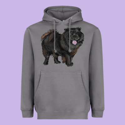 Black Chow Chow Heavyweight Hoodie Designed By Ranaportraitstore
