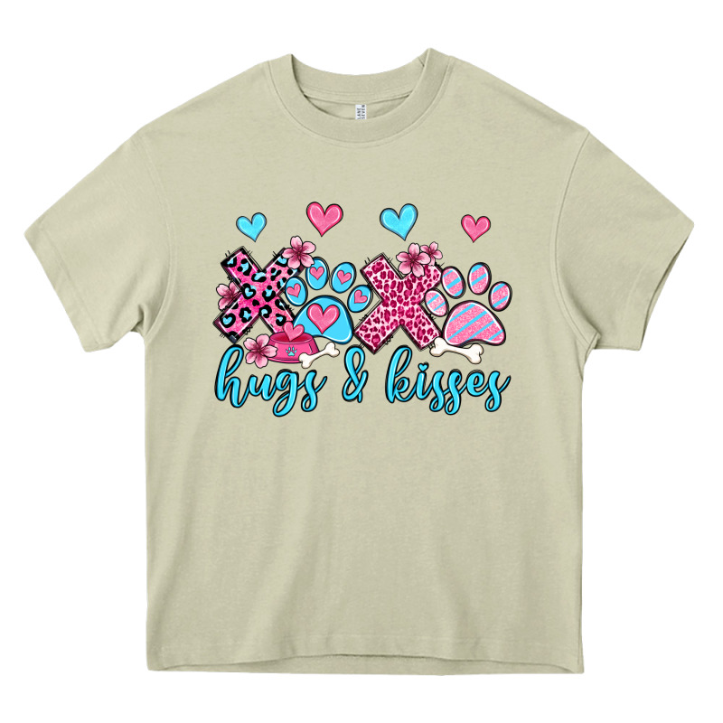 Xoxo Hugs And Kisses Paws Olivia Heavy Core Tee by OliviaCreatesArt | Teevron