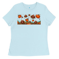 Baby Blue turkey thanksgiving pumpkin libbey glass Ladies Tee - BundleAndBundleShop