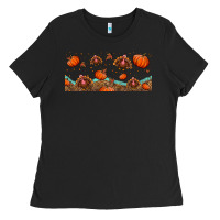 Turkey Thanksgiving Pumpkin Libbey Glass Ladies Tee | Teevron
