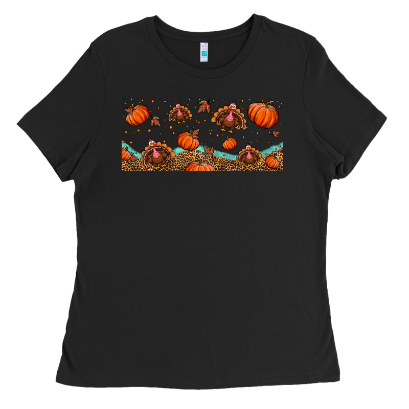 Turkey Thanksgiving Pumpkin Libbey Glass Ladies Tee by BundleAndBundleShop | Teevron