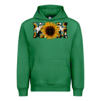 Emerald Sunflower Cowhide Mom Urban Hoodie - Jasminsmagicworld