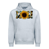 Heather Grey Sunflower Cowhide Mom Urban Hoodie - Jasminsmagicworld