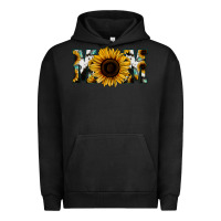Pigment Black Sunflower Cowhide Mom Urban Hoodie - Jasminsmagicworld