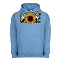 Pigment Pebble Blue Sunflower Cowhide Mom Urban Hoodie - Jasminsmagicworld