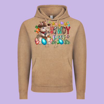 Howdy Peeps Vintage Hoodie Designed By Racoondesign