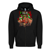 Black Proud Latina Mexican sneakers Zipper Hoodie - RanaPortraitStore