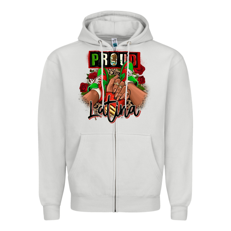 Proud Latina Mexican Sneakers Zipper Hoodie by RanaPortraitStore | Teevron