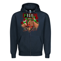 Navy Proud Latina Mexican sneakers Zipper Hoodie - RanaPortraitStore