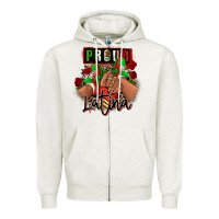 Oatmeal Heather Proud Latina Mexican sneakers Zipper Hoodie - RanaPortraitStore