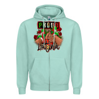 Seafoam Proud Latina Mexican sneakers Zipper Hoodie - RanaPortraitStore