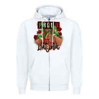 White Proud Latina Mexican sneakers Zipper Hoodie - RanaPortraitStore