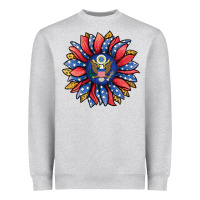 Heather Grey american sunflower Heavyweight Sweatshirt - Jasminsmagicworld