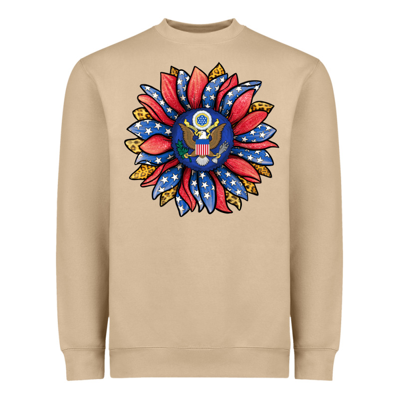 American Sunflower Heavyweight Sweatshirt by Jasminsmagicworld | Teevron