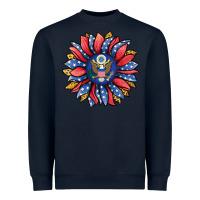 Navy american sunflower Heavyweight Sweatshirt - Jasminsmagicworld