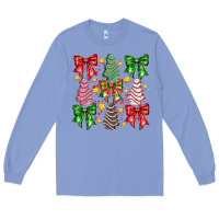 Colony Blue festive holiday decor Long Sleeve Tee - CowhideDigitalArt