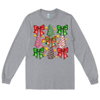 Heather Grey festive holiday decor Long Sleeve Tee - CowhideDigitalArt