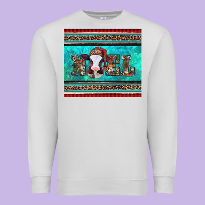 Western Christmas Baby Cow Noel Tumbler Premium Sweatshirt Designed By Jasminsmagicworld