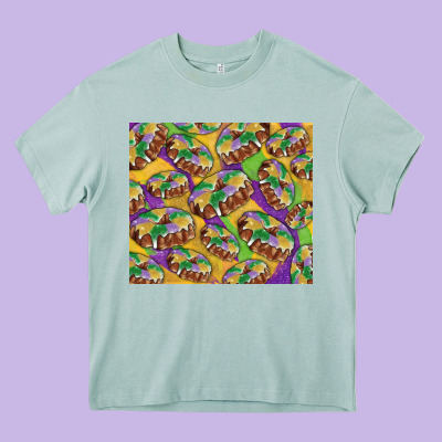 Mardi Gras King Cake Heavy Core Tee Designed By Ranaportraitstore
