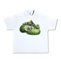 White Blossfeldia Cactus Urban Heavy Tee - LillyAllenDesigns
