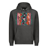 Charcoal Heather easter spring floral brushstroke Premium Hoodie - Artiststas