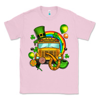 Bubblegum Pink St. Patrick's school bus Classic Tee - OliviaCreatesArt