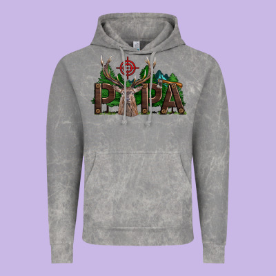 Western Papa Deer Hunting Vintage Hoodie Designed By Lillyallendesigns