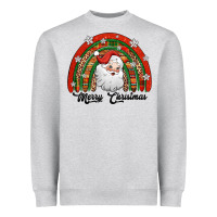 Heather Grey merry christmas santa rainbow Heavyweight Sweatshirt - Jasminsmagicworld