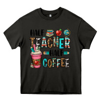 Asphalt half teacher half coffee Heavy Core Tee - OliviaCreatesArt