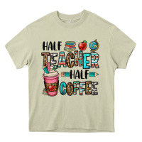 Half Teacher Half Coffee Heavy Core Tee | Teevron
