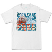 White Born to be free Premium Tee - FaDigitalArtStudio