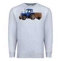 Heather Grey Farm Tractor Premium Sweatshirt - RanaPortraitStore