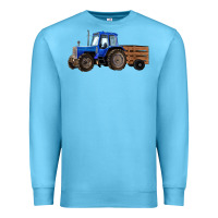 Ocean Blue Farm Tractor Premium Sweatshirt - RanaPortraitStore
