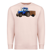 Pale Pink Farm Tractor Premium Sweatshirt - RanaPortraitStore