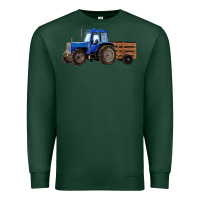 Sports Green Farm Tractor Premium Sweatshirt - RanaPortraitStore