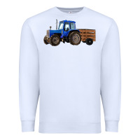 White Farm Tractor Premium Sweatshirt - RanaPortraitStore
