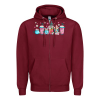 Burgundy easter coffee cups libbey glass Zipper Hoodie - Jasminsmagicworld