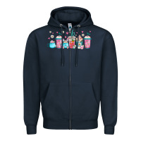 Navy easter coffee cups libbey glass Zipper Hoodie - Jasminsmagicworld