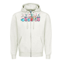 Oatmeal Heather easter coffee cups libbey glass Zipper Hoodie - Jasminsmagicworld