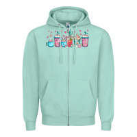 Seafoam easter coffee cups libbey glass Zipper Hoodie - Jasminsmagicworld