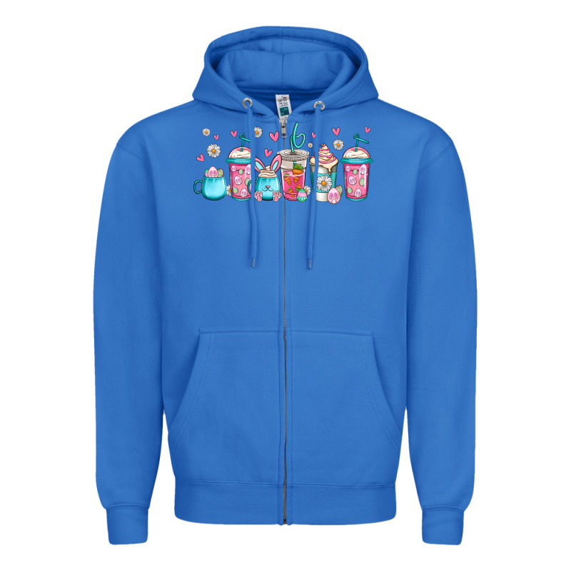 Easter Coffee Cups Libbey Glass Zipper Hoodie by Jasminsmagicworld | Teevron